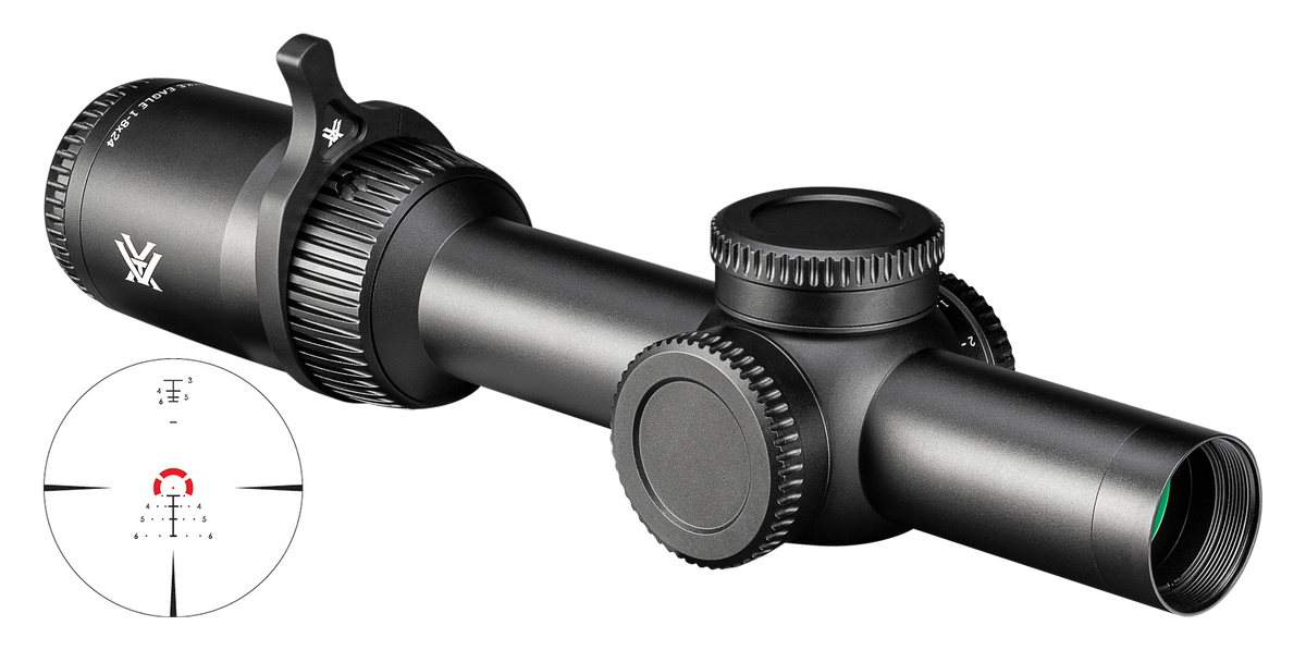 Vortex Strike Eagle 1-8x24 - FFP grossissement 1-8 x 24 mm champ 38,82 m - 4,79 m à 100 mètres