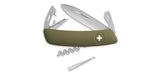 Couteau suisse Swiza D03 Allmatt plaquettes synthétiques 6 outils lame 75 mm 440