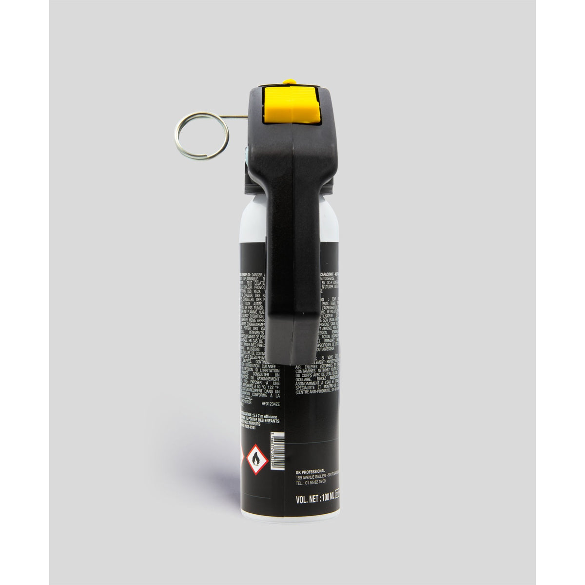 Aérosol de défense Defense One gel poivre 100 ml, portée 3 à 5 mètres, 40 x 153 mm