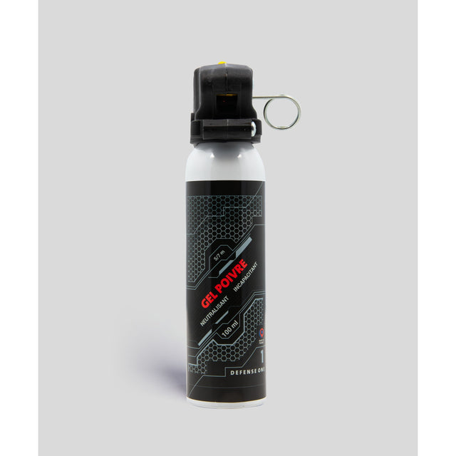 Aérosol de défense Defense One gel poivre 100 ml, portée 3 à 5 mètres, 40 x 153 mm