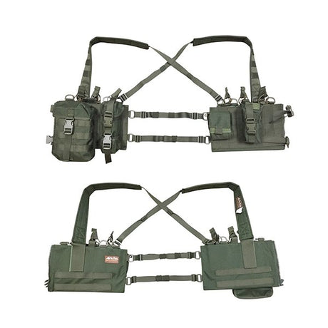 Gilet chest rig Arktis V72 Cross Rig AMS complet à bretelles croisées et deux platines