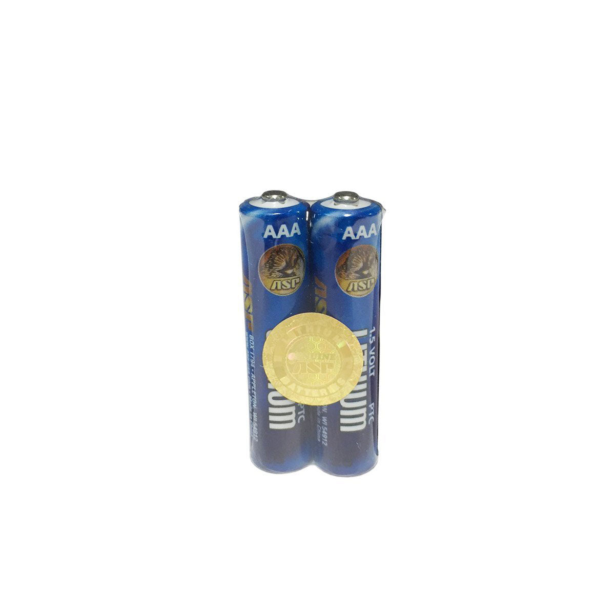 Lot de 2 piles lithium AAA 1,5 V ASP à protection PTC pour lampes tactiques