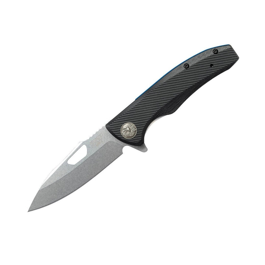 Couteau pliant PDK Engraver's Edition No Evil ASP lame gravée de 8,89 cm