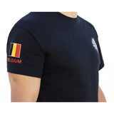 Tee-shirt imprimé ASP 100 % coton col et épaules rubanés coutures double aiguille