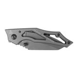 Couteau pliant Ares Mini Dague lame de 8 cm manche métal ajouré avec étui de ceinture