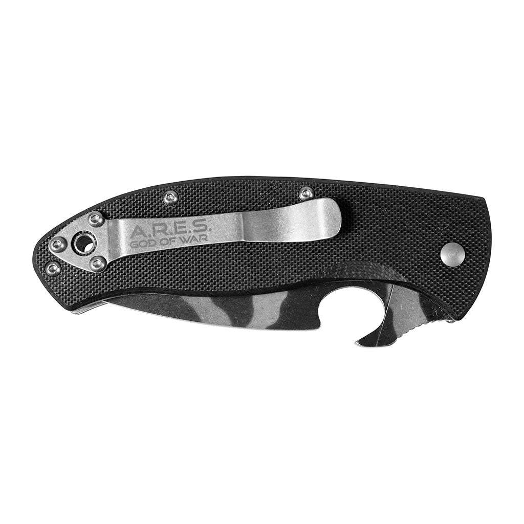 Couteau pliant Ares Spider Speed acier 8Cr13MoV lame semi-crantée de 8,5 cm