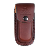 Couteau pliant Ares Wood Iron manche bois longueur dépliée 19,5 cm avec étui cuir