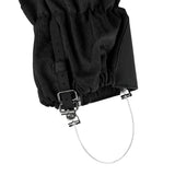 Guêtres Ares à câble de réglage en acier crochet de lacet et fermeture à glissière