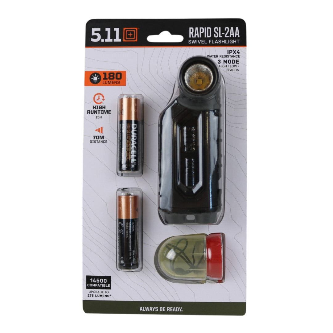Lampe torche 5.11 Tactical Rapid SL 2AA Swivel 180 lumens tête orientable à 180° et IPX4