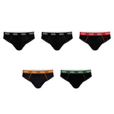 Lot de 5 slips homme Ares en coton extensible 95% coton ceinture élastique large