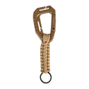 Mousqueton tressé en paracorde Ares 19 cm avec anneau spirale métallique