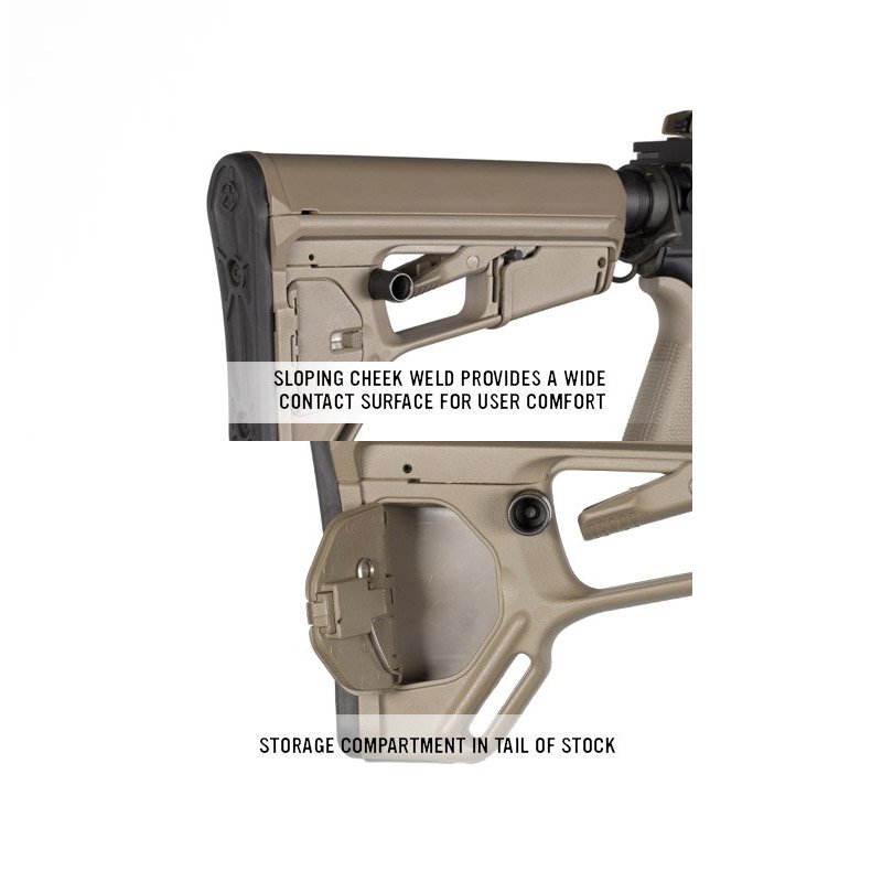 Crosse Magpul ACS-L Carbine pour AR15 et M4 réglable avec compartiment de rangement