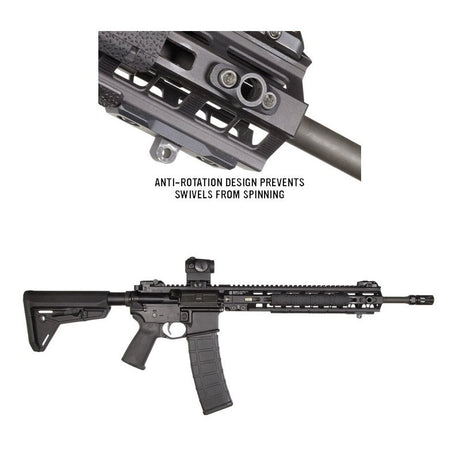 Attache de bretelle QD Magpul M-LOK en aluminium anodisé anti-rotation 14 g