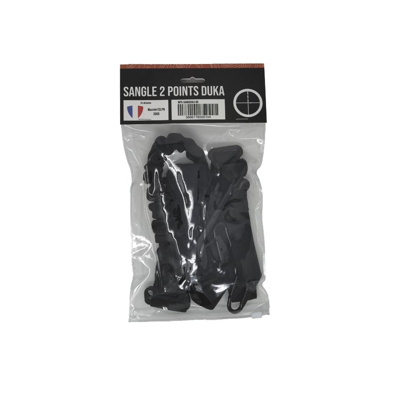 Sangle d'arme 2 points Vigilant DUKA en nylon Cordura avec tirette de réglage rapide
