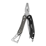 Pince multifonctions Ares Crabe Mini 6 outils avec mousqueton intégré et clip métallique