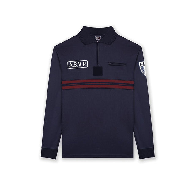 Polo de service manches longues GK Professional ASVP maille respirante poche à glissière