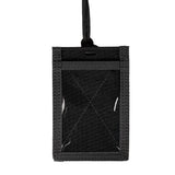 Porte-badge Ares en nylon 1000D à trois compartiments et lanière tour de cou détachable