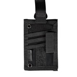 Porte-badge Ares en nylon 1000D à trois compartiments et lanière tour de cou détachable