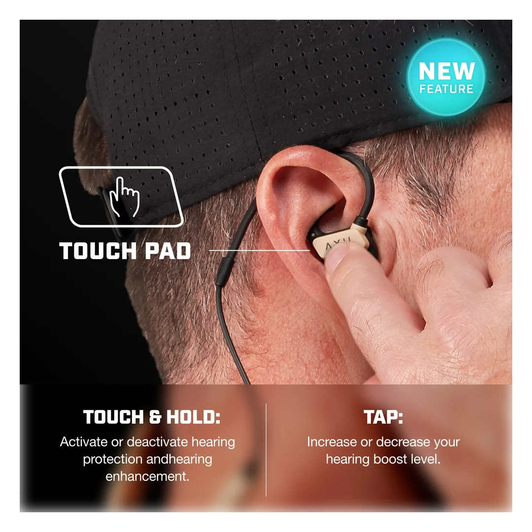 Protections auditives électroniques AXIL GS Extreme 3.0 Bluetooth 5.3 et 26 dB SNR
