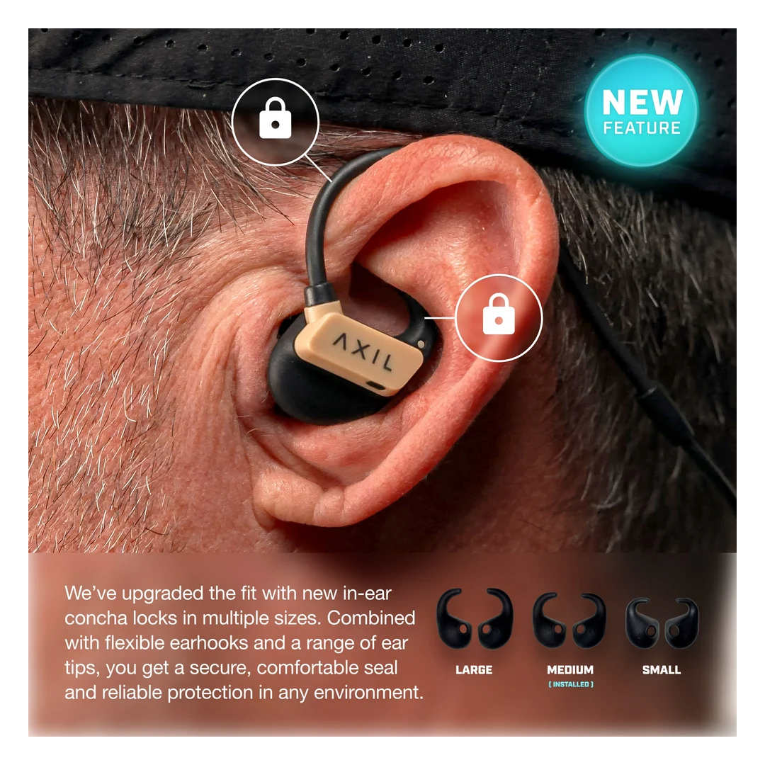 Protections auditives électroniques AXIL GS Extreme 3.0 Bluetooth 5.3 et 26 dB SNR
