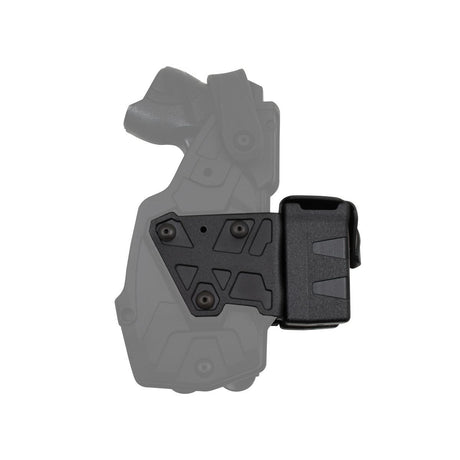 Porte-cartouches Taser X2 Radar 1957 fixation frontale sur holster rabat Rubber-Tech