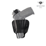 Ceinture holster Radar 1957 élastique 85 cm bande 10 cm avec étui semi-rigide