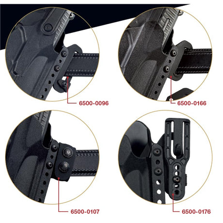 Holster discret OWB Radar 1957 Glock 43X et lampe Surefire XSC-A en TPU niveau I