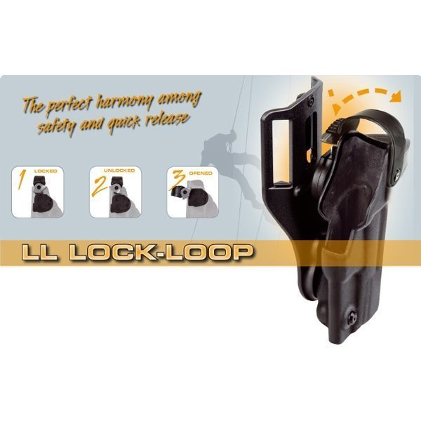 Holster Roto-Plus Radar 1957 Glock 17 avec TLR2 gaucher niveau III Polyform, LL Lock-Loop