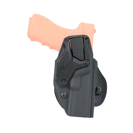Holster Ltg-less Glock 17 LH Niv II Kydexnoir + Paddle T-System 6500.0476 Radar 1957