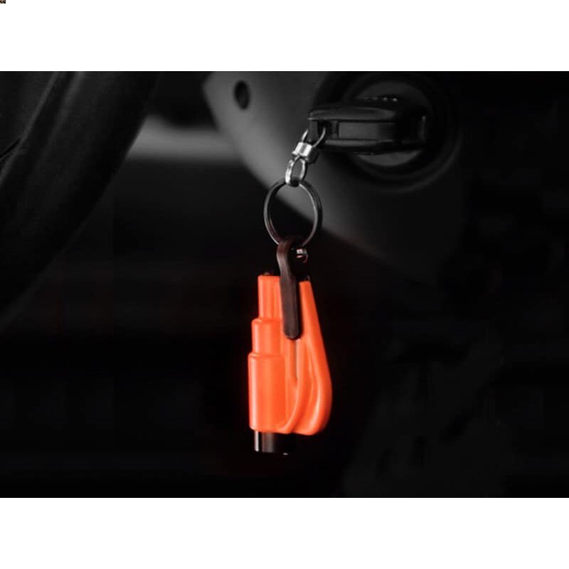 Brise-vitre coupe-sangle Resqme pour porte-clés en ABS et acier inoxydable 7,6 cm