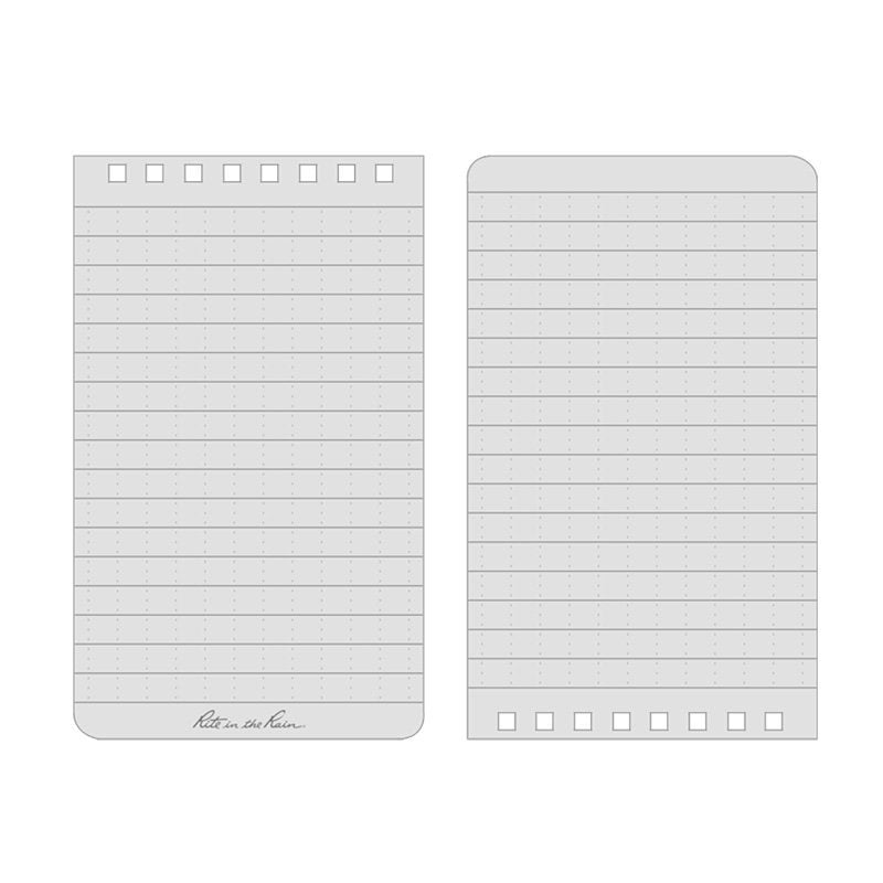 Carnet Rite In The Rain à spirale supérieure 10 × 15 cm 100 pages couverture Polydura