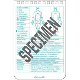 Calepin de secourisme Rite In The Rain Primo-Intervenant 10 x 15 cm 100 pages à spirale