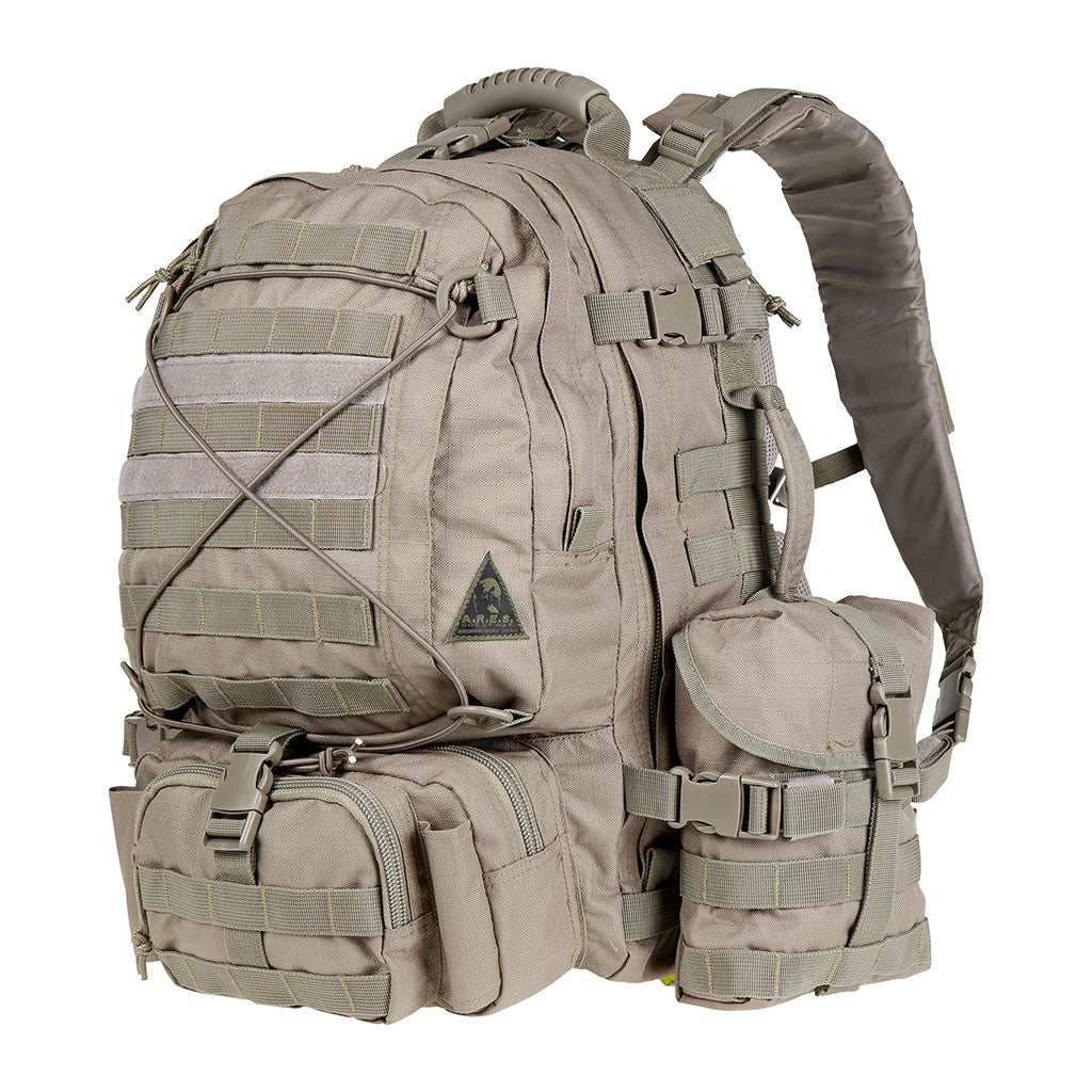 Sac à dos de combat Ares Cougar 45 L ceinture ventrale amovible et bandes MOLLE