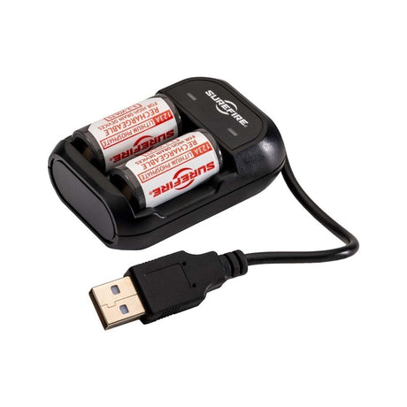 Pile Pack de 2 batteries Lfp123-Li-Fe-Ph rechargeables Surefire