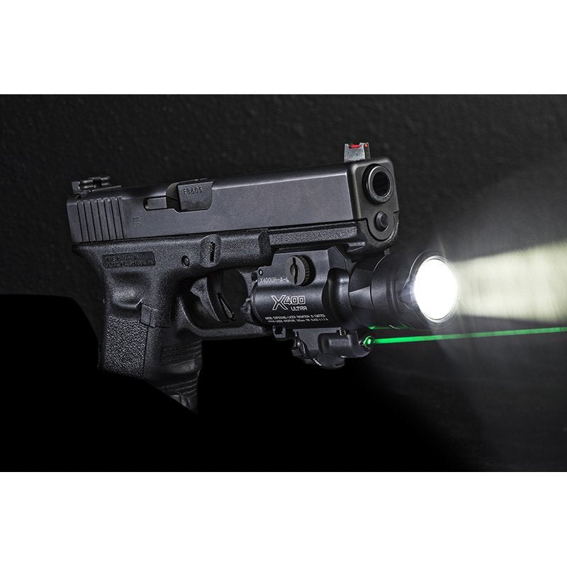Lampe pour arme Surefire X400UH Ultra laser 5 mW 515 nm interface holster Masterfire