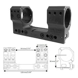 Montage de lunette Spuhr SP-6002M Ø36 mm hauteur 38 mm 0 MIL avec niveau à bulle