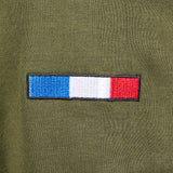 Sweat à capuche Ares polycoton 350 g/m² brodé FRENCH ARMY poche à glissière