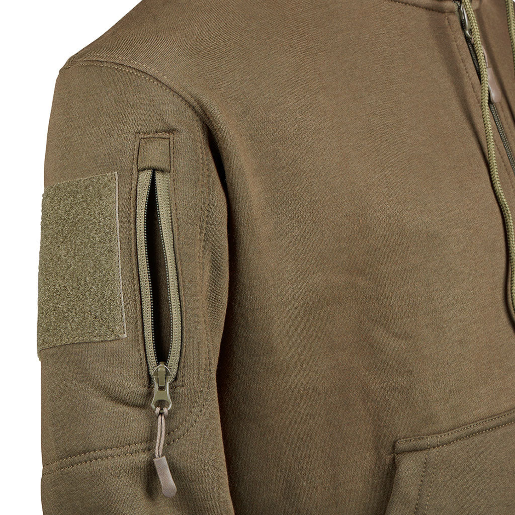 Sweat à capuche Ares polycoton 350 g/m² brodé FRENCH ARMY poche à glissière