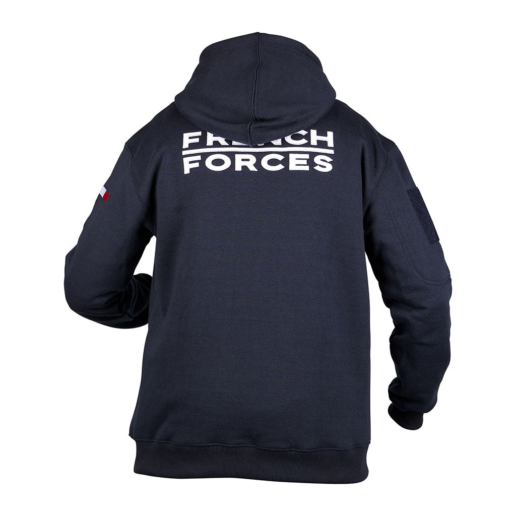 Sweat à capuche Ares polycoton 350 g/m² brodé FRENCH FORCES poche de manche