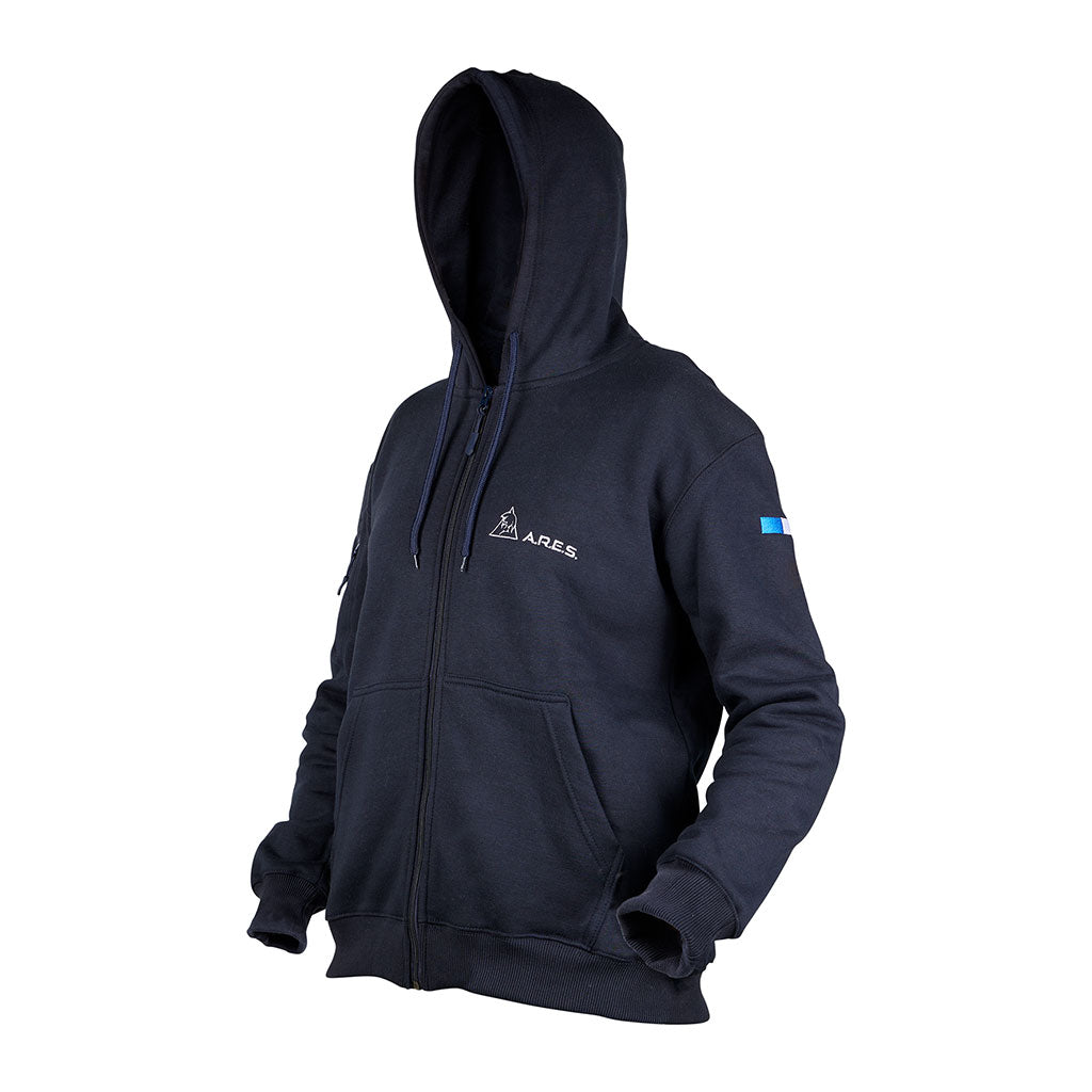 Sweat à capuche Ares polycoton 350 g/m² brodé FRENCH FORCES poche de manche