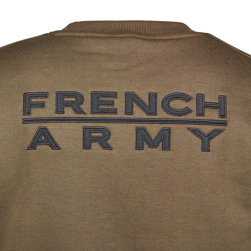 Sweat-shirt Ares col rond polycoton 350 g/m² brodé FRENCH ARMY au dos