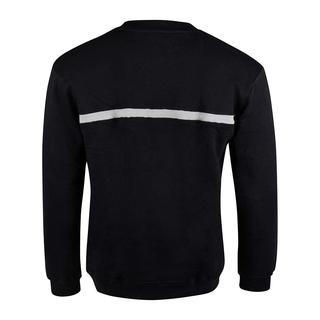 Sweat-shirt Ares col rond sérigraphié SECURITE en une couleur face et dos