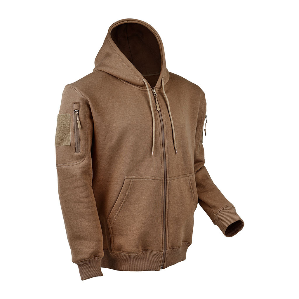 Sweat à capuche Ares à fermeture à glissière polycoton 350 g/m² poches fermées