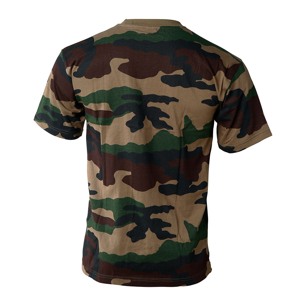 T-shirt Ares 100% coton à motif de dissimulation imprimé col rond manches courtes