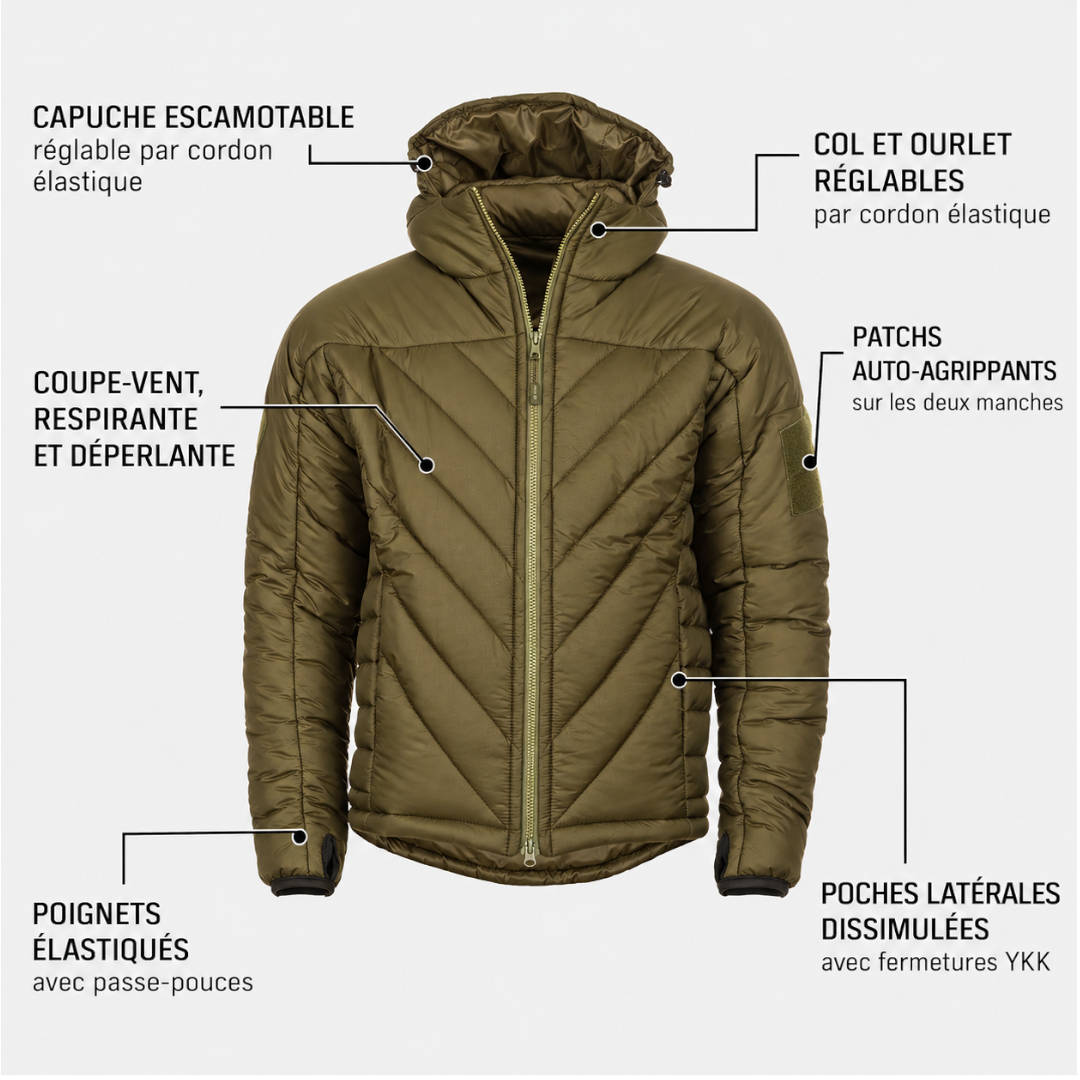 Veste de combat isolante Snugpak SJ6 WGTE Softie Premier capuche escamotable