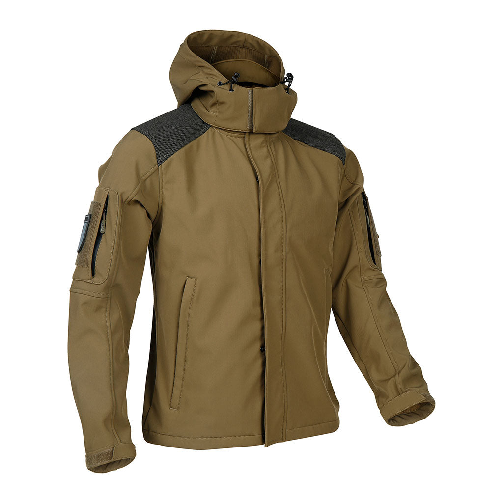 Veste softshell Ares Baroud Trex doublure polaire micro-aérée capuche amovible